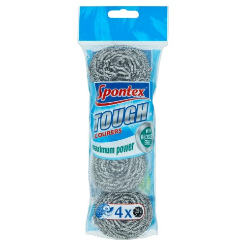 Front - Spontex Tough Scouring Pads (Pack of 4)