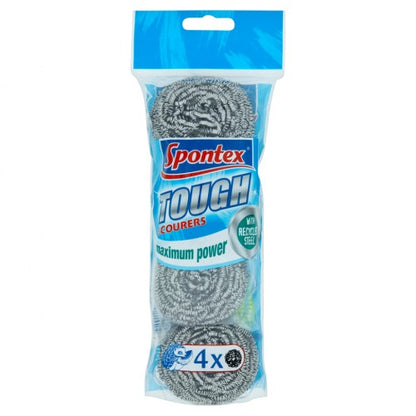 Front - Spontex Tough Scouring Pads (Pack of 4)