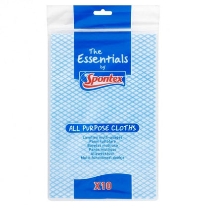 Front - Spontex Essentials Cleaning Cloths (Pack of 10)