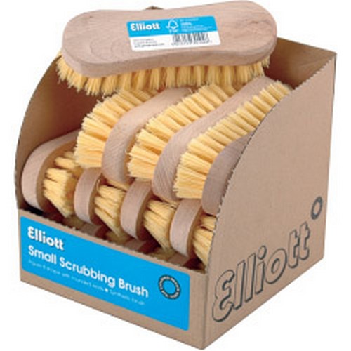 Natural-Yellow - Front - Elliott Round End Scrubbing Brush