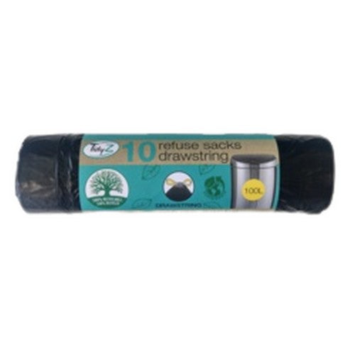 Front - Tidyz Drawstring Bin Bags (Pack of 10)