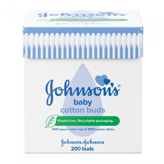 Front - Johnson & Johnson Safety Cotton Buds (Pack Of 200)