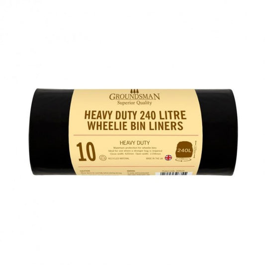 Front - Groundsman Wheelie Bin Liners (Pack of 10)