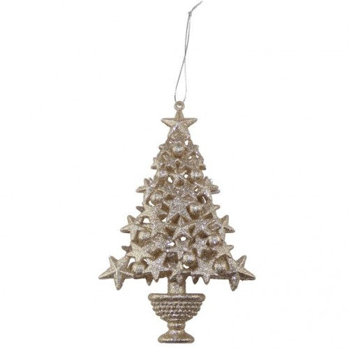 Front - Davies Products Glitter Star Tree Decoration