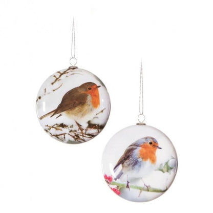 Front - Premier Robin Bauble (Pack of 4)