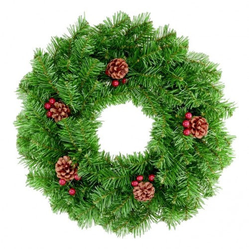 Front - Premier Christmas Berries & Cones Wreath