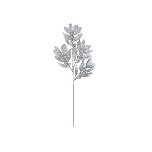 Front - Davies Products Glitter Laurel & Berry Christmas Decoration