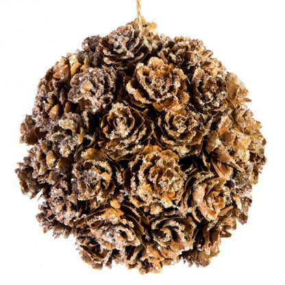 Front - Premier Glitter Pinecone Hanging Decoration