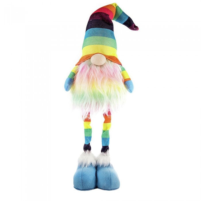 Front - Premier Standing Rainbow Gnome Christmas Decoration