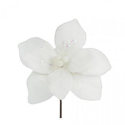 Front - Davies Products Faux Fur Flower Christmas Tree Pick