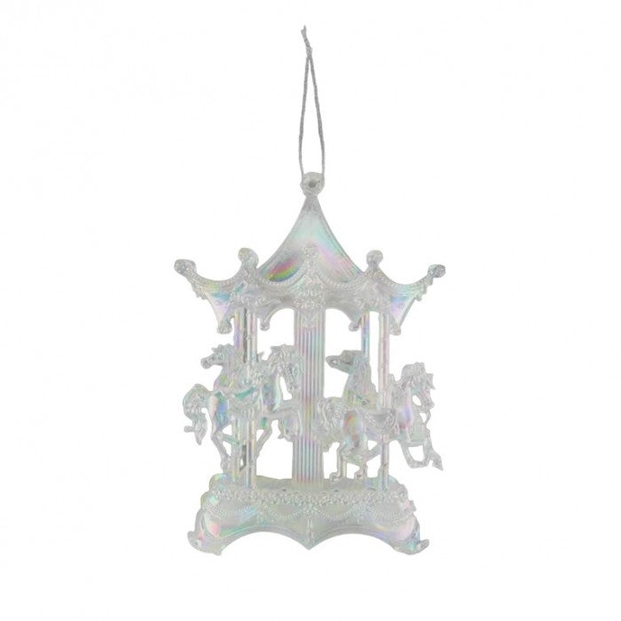 Front - Davies Products Iridescent Carousel Christmas Decoration