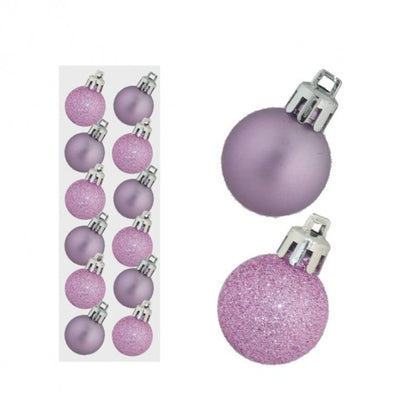 Front - Davies Products Glitter Mini Bauble (Pack of 12)