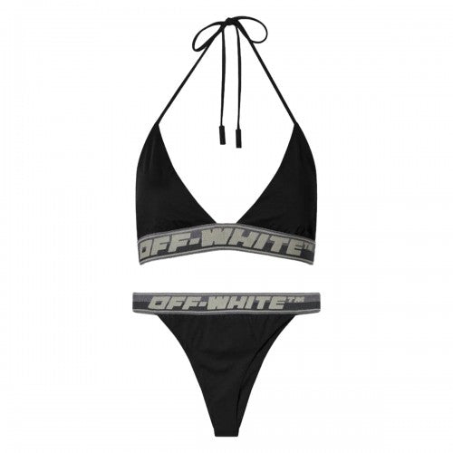 Front - Off White Womens/Ladies Logo Bikini