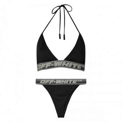 Front - Off White Womens/Ladies Logo Bikini