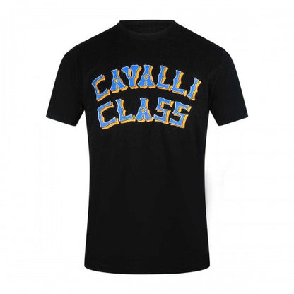 Front - Cavalli Class Mens Layered Logo T-Shirt