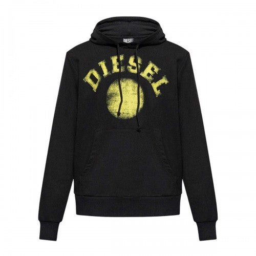 Front - Diesel Mens Distressed Dot Logo Hoodie