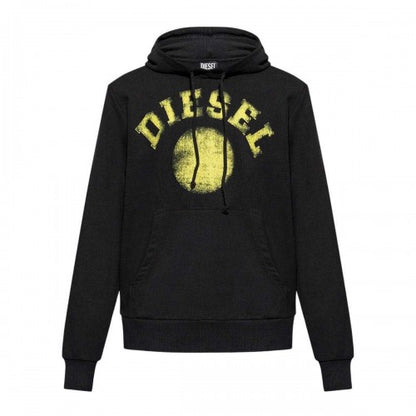Front - Diesel Mens Distressed Dot Logo Hoodie