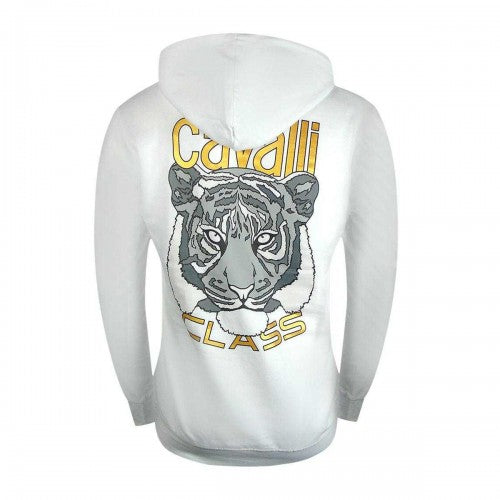 Front - Cavalli Class Mens Tiger Back Print Hoodie