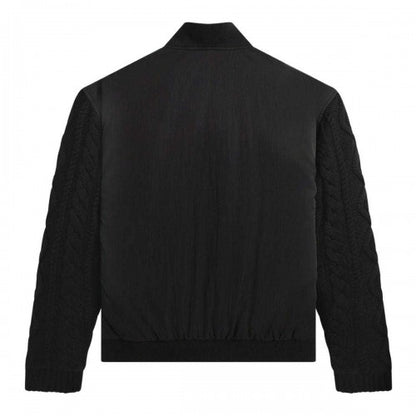 Front - Fred Perry Mens Cable Knit Bomber Jacket