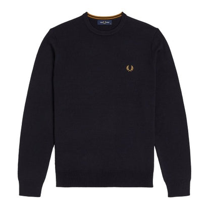 Front - Fred Perry Mens Classic Crew Neck Slim Jumper
