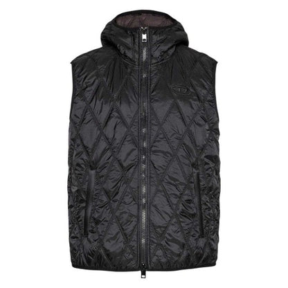 Front - Diesel Mens Logo Quilted Gilet