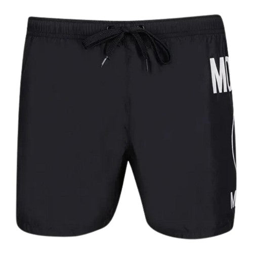 Front - Moschino Mens Milano Logo Swim Shorts