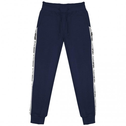 Front - Plein Sport Mens Branded Tape Jogging Bottoms