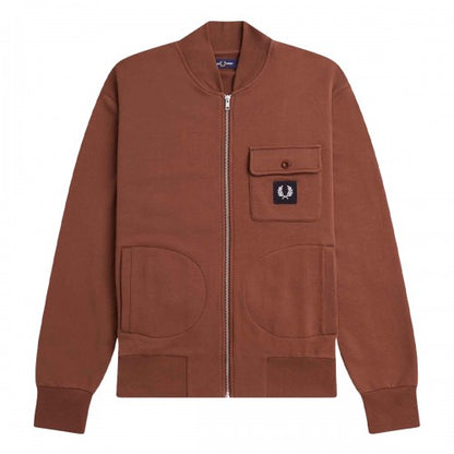 Front - Fred Perry Mens Full Zip Bomber Jacket