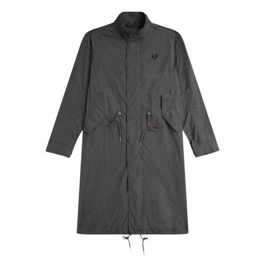 Front - Fred Perry Mens Thin Straight Hem Parka