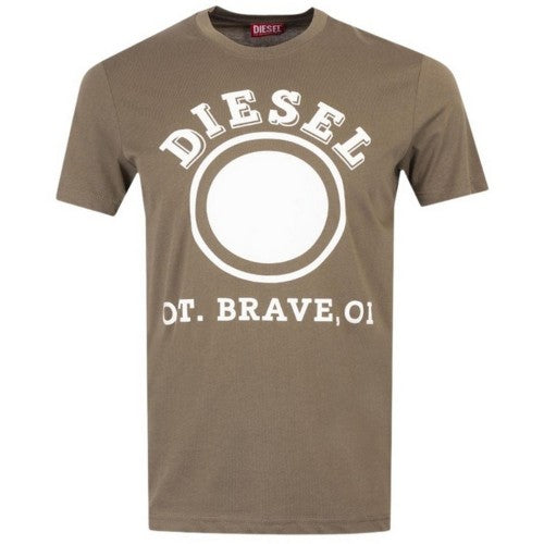 Front - Diesel Mens 1976 Varsity Logo T-Shirt