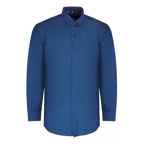 Front - Aquascutum Mens Textured Long-Sleeved Shirt
