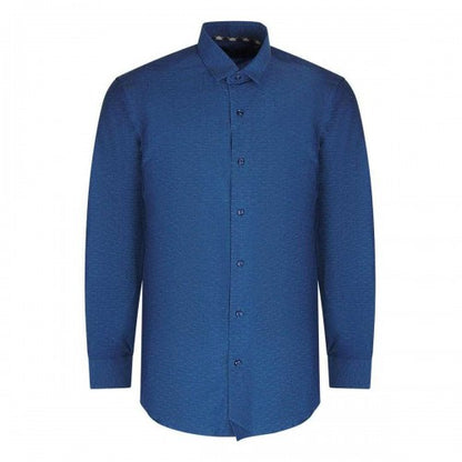 Front - Aquascutum Mens Textured Long-Sleeved Shirt