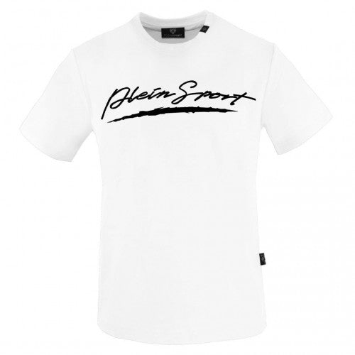 Front - Plein Sport Mens Signature Logo T-Shirt