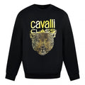 Front - Cavalli Class Mens Leopard Print Logo Sweatshirt