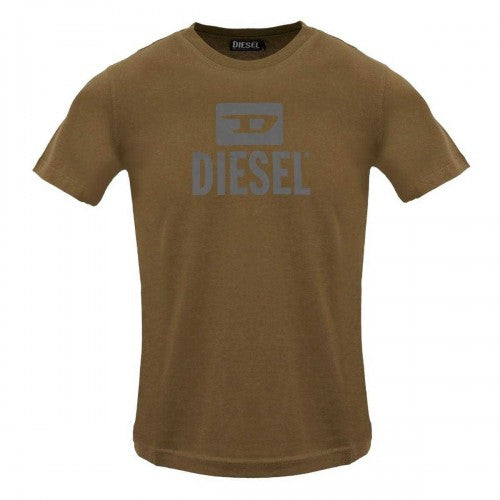 Front - Diesel Mens Monotone Logo T-Shirt