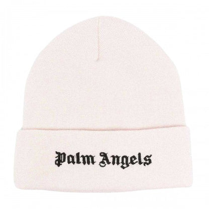 Front - Palm Angels Logo Fine Knit Beanie