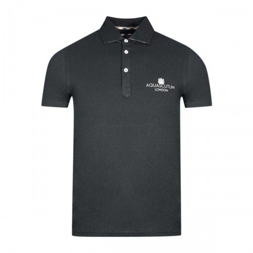 Front - Aquascutum Unisex Adult London Bold Logo Polo Shirt