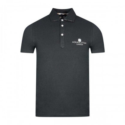 Front - Aquascutum Unisex Adult London Bold Logo Polo Shirt