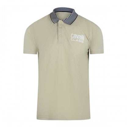 Front - Cavalli Class Unisex Adult Contrast Striped Striped Neckline Polo Shirt