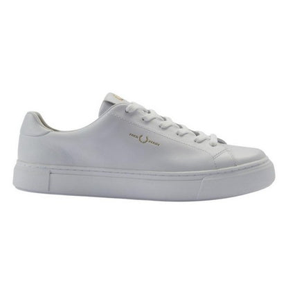 Front - Fred Perry Mens Classic Logo Leather Trainers