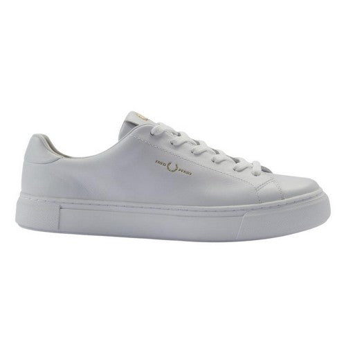 Front - Fred Perry Mens Classic Logo Leather Trainers