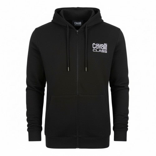Front - Cavalli Class Mens Logo Full Zip Hoodie