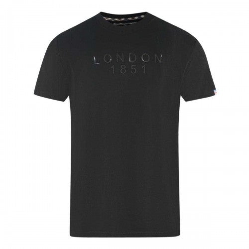 Front - Aquascutum Mens London 1851 Logo Taped T-Shirt