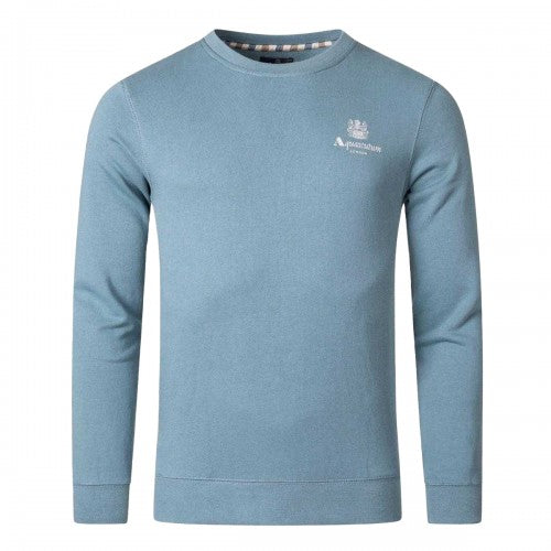 Front - Aquascutum Mens Small Logo Active Sweatshirt