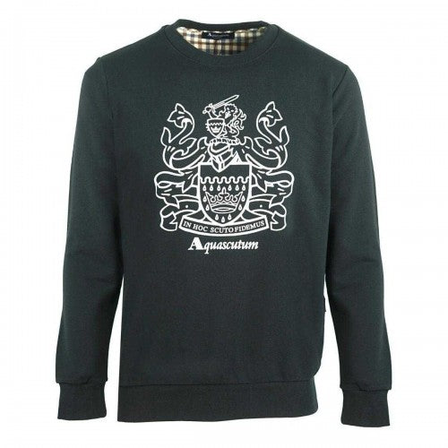 Front - Aquascutum Mens Crest Crew Neck Sweatshirt