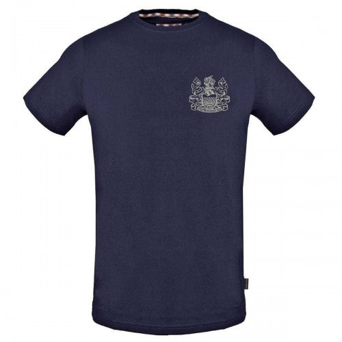 Front - Aquascutum Mens Aldis Stitched Logo T-Shirt