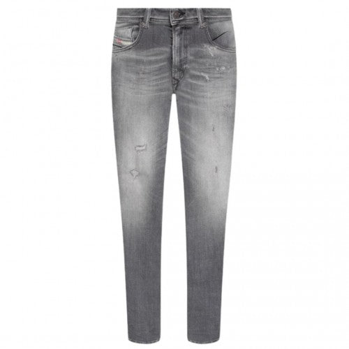 Front - Diesel Mens 1979 Sleenker Denim Faded Distressed Jeans
