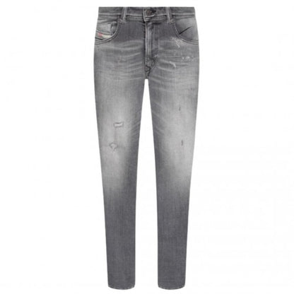 Front - Diesel Mens 1979 Sleenker Denim Faded Distressed Jeans