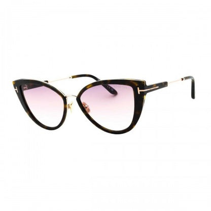 Havana - Back - Tom Ford Womens-Ladies Cat Eye Sunglasses