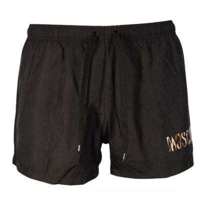 Front - Moschino Mens Leopard Print Swim Shorts